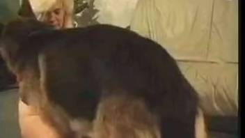 Blonde bombshell gets double-penetrated in a zoo three-way