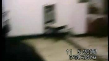 Extremely filthy and twisted homemade bestiality XXX encounter with a dog