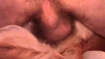 Twisted bestiality scene involving a furry dude and his charming creature