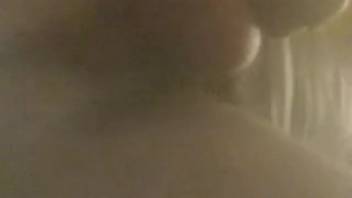 Aroused guy in amateur bestiality session with his dog
