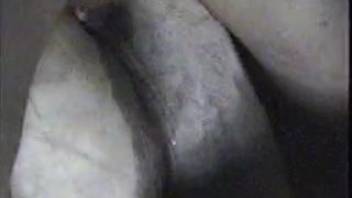 Guy thrusts his thick hard-on far into a mare's cunt