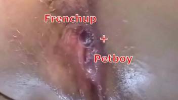 Insane zoom-in on a nasty and wrecked vagina