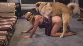 Blonde homemaker being screwed by a mutt