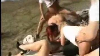 Wild group sex extravaganza with a diverse array of uninhibited participants here