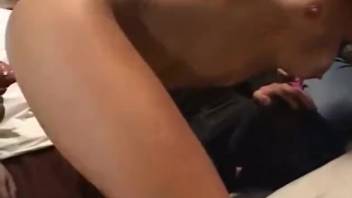 Asian woman being group-fucked and degraded as well