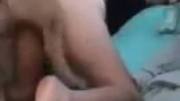 Rear entry pounding with a slender novice chick