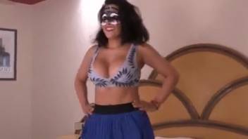 Disguised stunner turns to intense doggy-style banging