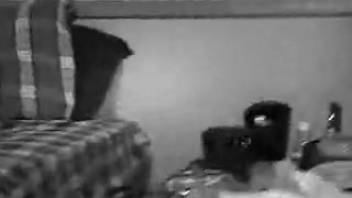 Monochrome video showcasing a well-endowed ebony canine