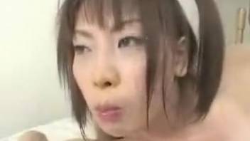 Japanese whore toys with worms in filthy adult fetish