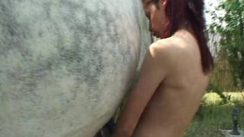Girls having sex with horse