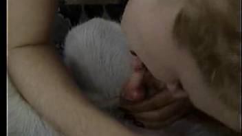 Elegantly filmed vintage animal sex video featuring Latina women